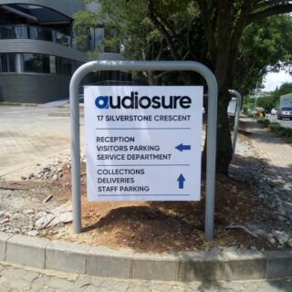 visitors to find there way around your premises, illiminating unnecessary stress.

 Audiosure THANK YOU for appointing us to brand your new home. Wishing you all the success
#signagesouthafrica 
#SignageSolutions 
#brandingideasforbusiness 
#signagemanufacturer 
#directorysigns
